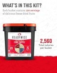 ReadyWise 120 Servings Freeze-Dried Fruit Bucket