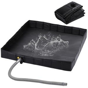 Portable Foldable Shower Base with Drain Hose