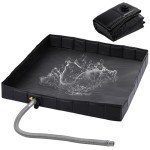 Portable Foldable Shower Base with Drain Hose