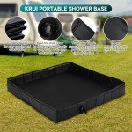 Portable Foldable Shower Base with Drain Hose
