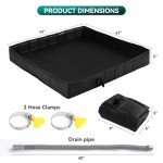 Portable Foldable Shower Base with Drain Hose