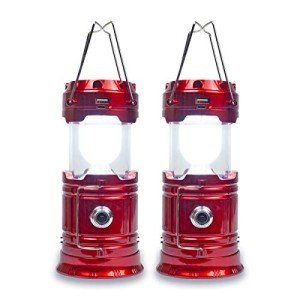 Rechargeable Solar Camping Lanterns - 2 Pack