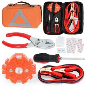 Car Emergency Kit - Roadside Assistance Tools & First Aid