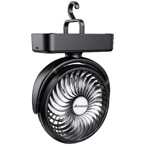 Rechargeable Camping Fan with LED Lantern for Emergencies