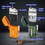 Waterproof Windproof Plasma Lighters - 2 Pack