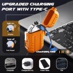 Waterproof Windproof Plasma Lighters - 2 Pack
