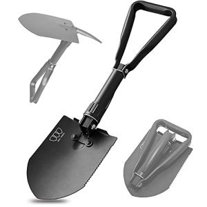 Military Folding Camping Shovel with Carrying Pouch