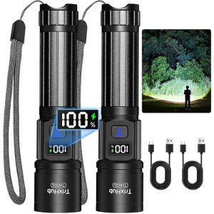 TrixHub Rechargeable High Lumens Flashlight for Emergencies