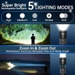 TrixHub Rechargeable High Lumens Flashlight for Emergencies