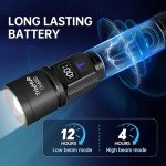 TrixHub Rechargeable High Lumens Flashlight for Emergencies