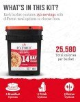 14-Day Emergency Food Supply Kit - 150 Servings