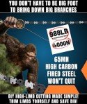 CampNdoor High Limb Rope Saw - 53" Easy Use