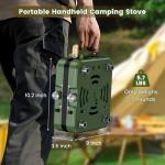 Portable 2-Burner Camping Stove with Griddle