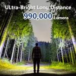 Rechargeable 2-Pack High Lumens Flashlights for Emergencies
