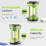 AlpsWolf Rechargeable Camping Lantern, 1000LM, Green