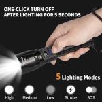 Rechargeable 2-Pack High Lumens Flashlights for Emergencies
