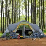 Spacious 10-Person Waterproof Family Camping Tent