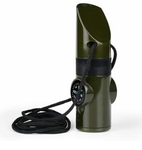 7-in-1 Emergency Safety Whistle with Lanyard