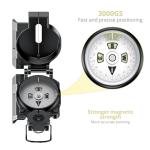 Military-Grade Hiking Compass with Lanyard and Pouch