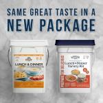 Augason Farms 4-Gallon Lunch & Dinner Variety Pail - Dehydrated Survival Food Kit - Long Shelf Life Ready to Eat Meals - Disaster Prep, Hiking & Camping Essentials - 113 Servings