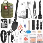 Survival Kit, Gifts for Men Christmas Dad, 150 PCS Survival Gear and Supplies Equipment with Trauma Bag, Molle Pouch Emergency Kit for Outdoor Camping, Hunting, Car, Home, Earthquake, Adventures