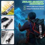 Solar-Powered Emergency Flashlight Kit with Accessories
