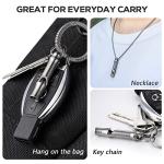 Titanium Emergency Whistle Necklace for Survival