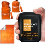 Frelaxy Extra-Thick Emergency Blankets 2-Pack/4-Pack