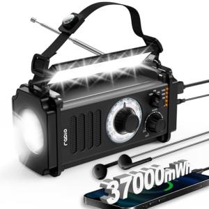 Hand Crank NOAA Weather Radio with Flashlight