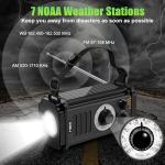 Hand Crank NOAA Weather Radio with Flashlight