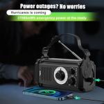 Hand Crank NOAA Weather Radio with Flashlight