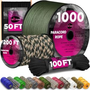 TECEUM 50ft Tactical Paracord Survival Rope