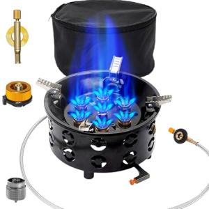 Portable Windproof Camping Stove with Carrying Bag