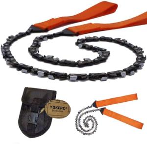Survival Pocket Chainsaw with Orange Straps 24