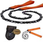 Survival Pocket Chainsaw with Orange Straps 24
