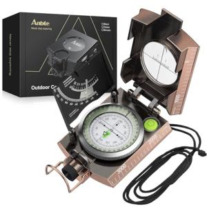 Waterproof Hiking Compass with Carry Bag - Bronze