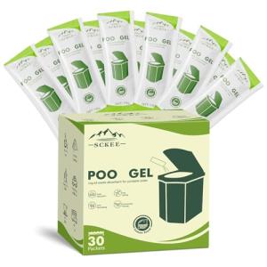 30 Packets Portable Toilet Poo Gel for Camping