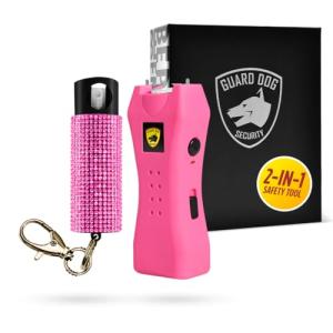 Pink Pepper Spray & Stun Gun Keychain Combo