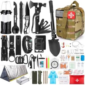250-Piece Emergency Survival Kit with Tent & Gear