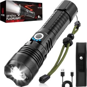 Powerful Rechargeable LED Flashlight for Emergencies