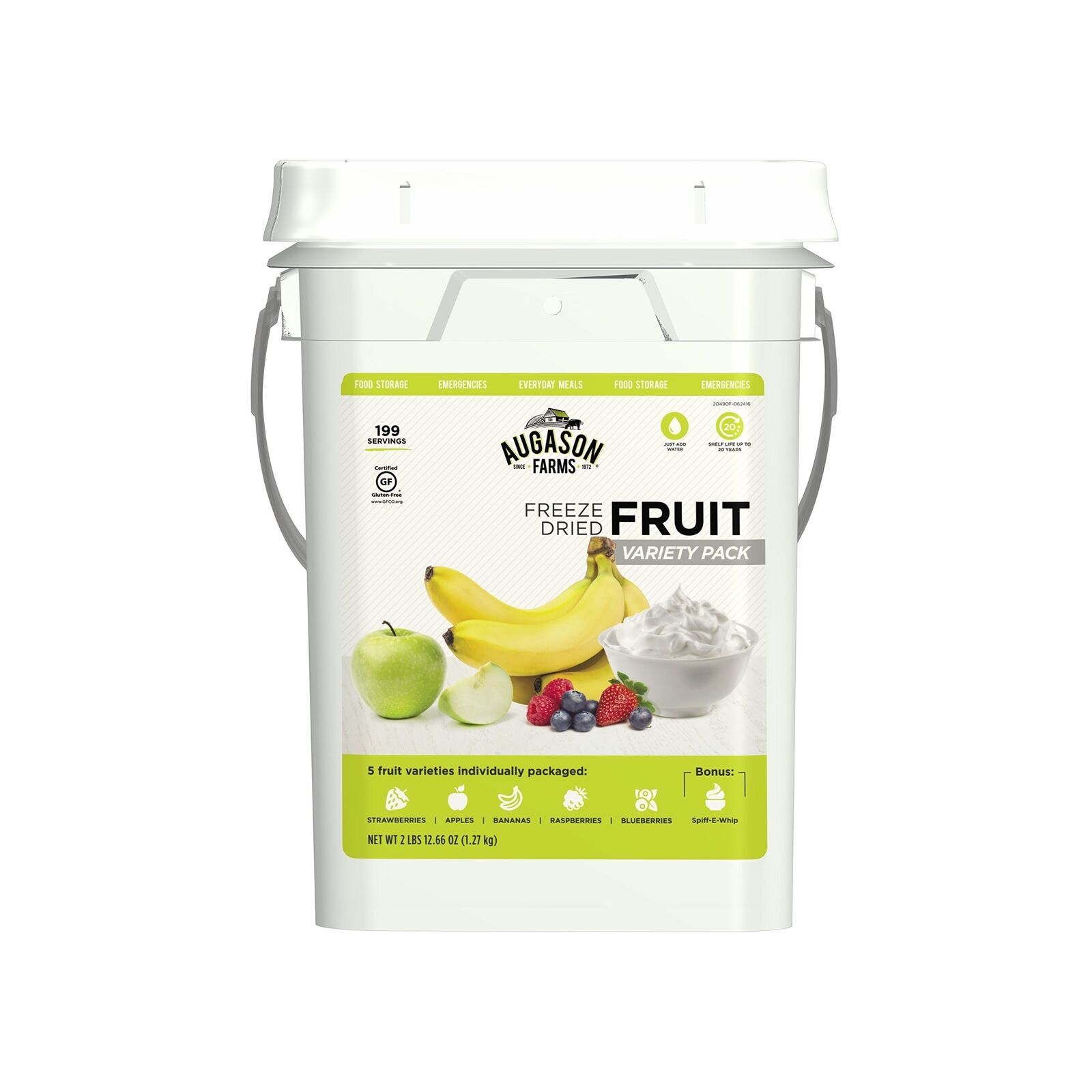 Dehydrated Fruit Emergency Food Pail for Outdoor Use