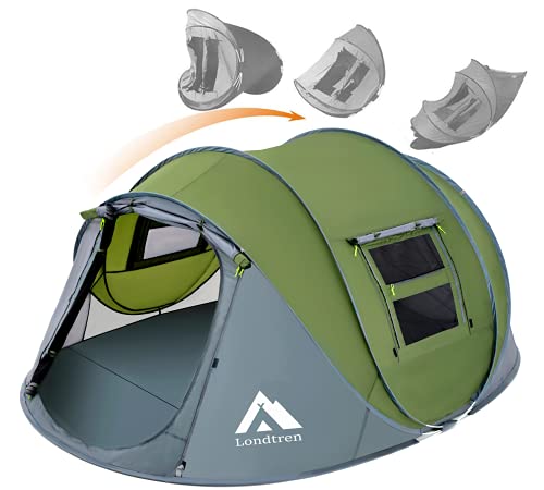 4-Person Waterproof Pop-Up Tent with 2 Doors