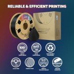 OVERTURE Silk PLA Filament 1.75mm - Black