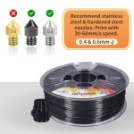 YXPOLYER Tough Nylon Filament 1.75mm, 1kg Black