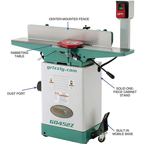 Grizzly G0452Z 6" x 46" Jointer with Spiral Cutterhead