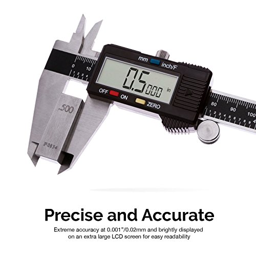 Digital Caliper 0-6 Inches Stainless Steel LCD