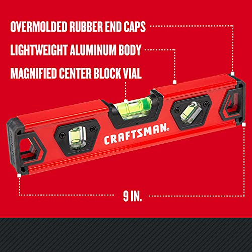 CRAFTSMAN 22.9cm Torpedo Level with Shock Ends