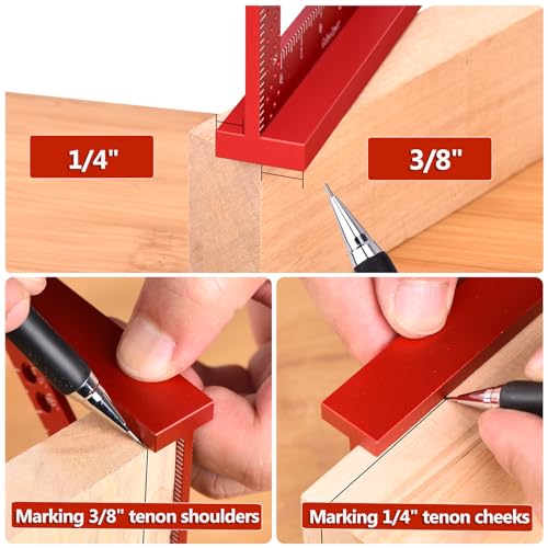 Precision Mini Carpenter Square with 0.7mm Mechanical Pencil