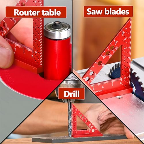 Precision Mini Carpenter Square with 0.7mm Mechanical Pencil