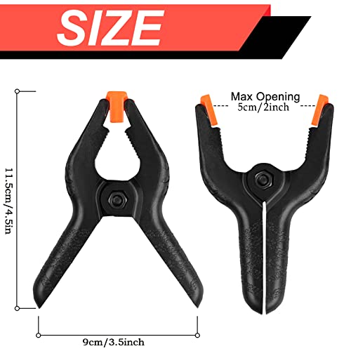 12 Pack Heavy-Duty 3.5" Spring Clamps for Woodworking